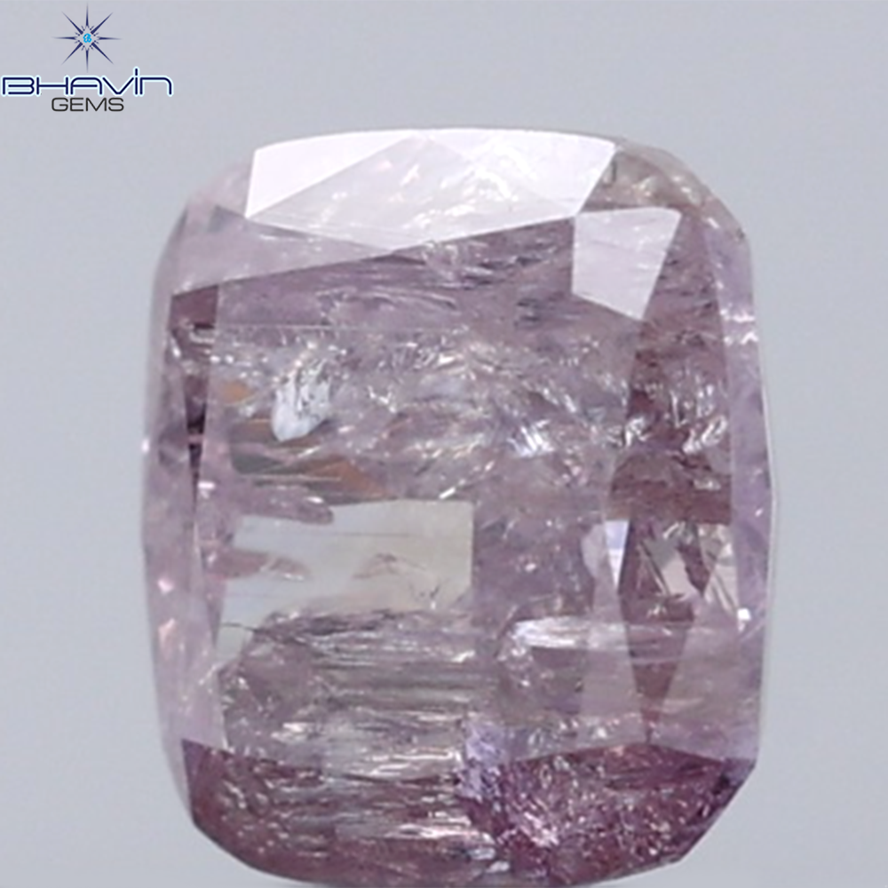 0.40 CT Radiant Diamond Natural Pink Color I3 Clarity (4.38 MM)