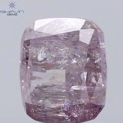 0.40 CT Radiant Diamond Natural Pink Color I3 Clarity (4.38 MM)