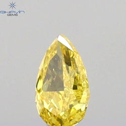 0.07 CT Pear Shape Natural Diamond Yellow Color VS1 Clarity (3.28 MM)