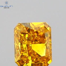 0.12 CT Radiant Shape Natural Diamond Yellow Color SI1 Clarity (2.76 MM)