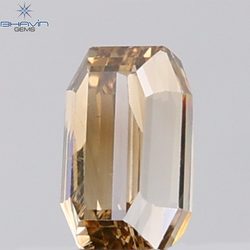 1.00 CT Emerald Diamond Natural Brown Color SI Clarity (6.33 MM)