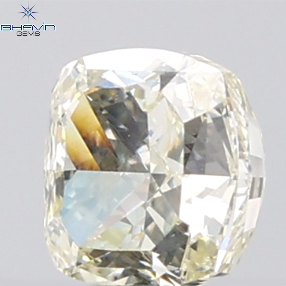 1.01 CT Cushion Diamond Natural Yellow Color VVS1 Clarity (5.38 MM)