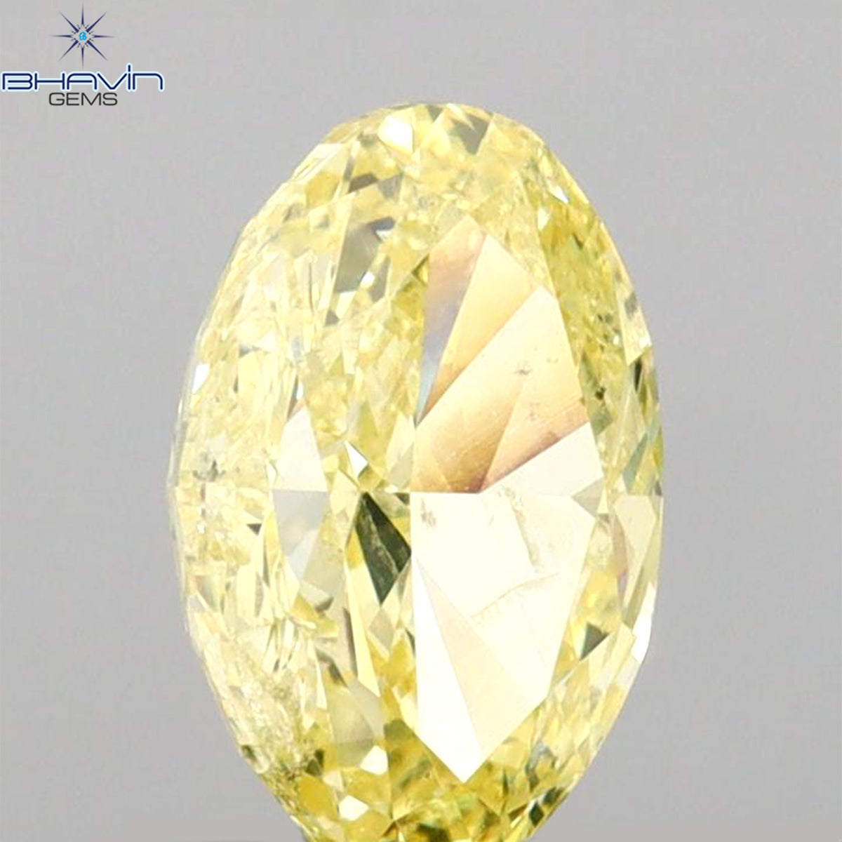 GIA Certified 1.02 CT Natural Oval Diamond Fancy Yellow Color Clarity I2 (7.45 MM)