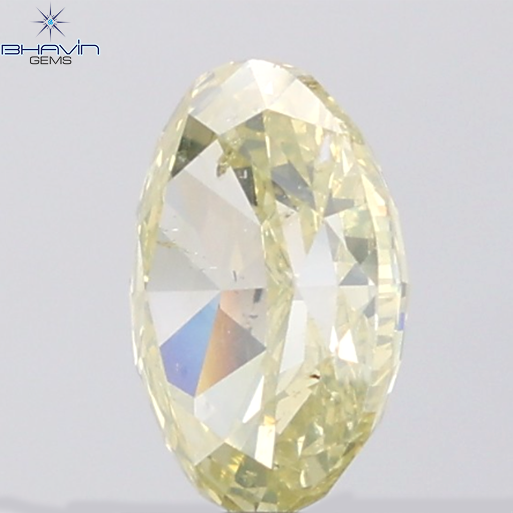 2.00 CT Oval Diamond Natural Green Yellow Color SI2 Clarity (9.26 MM)