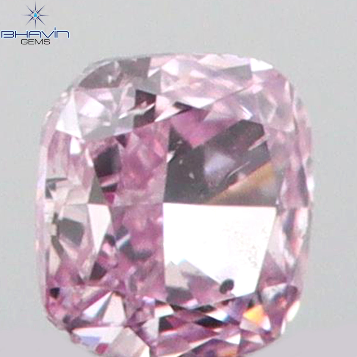 0.03 CT Natural Cushion Diamond Intense Pink Color Clarity SI2 (1.86 MM)