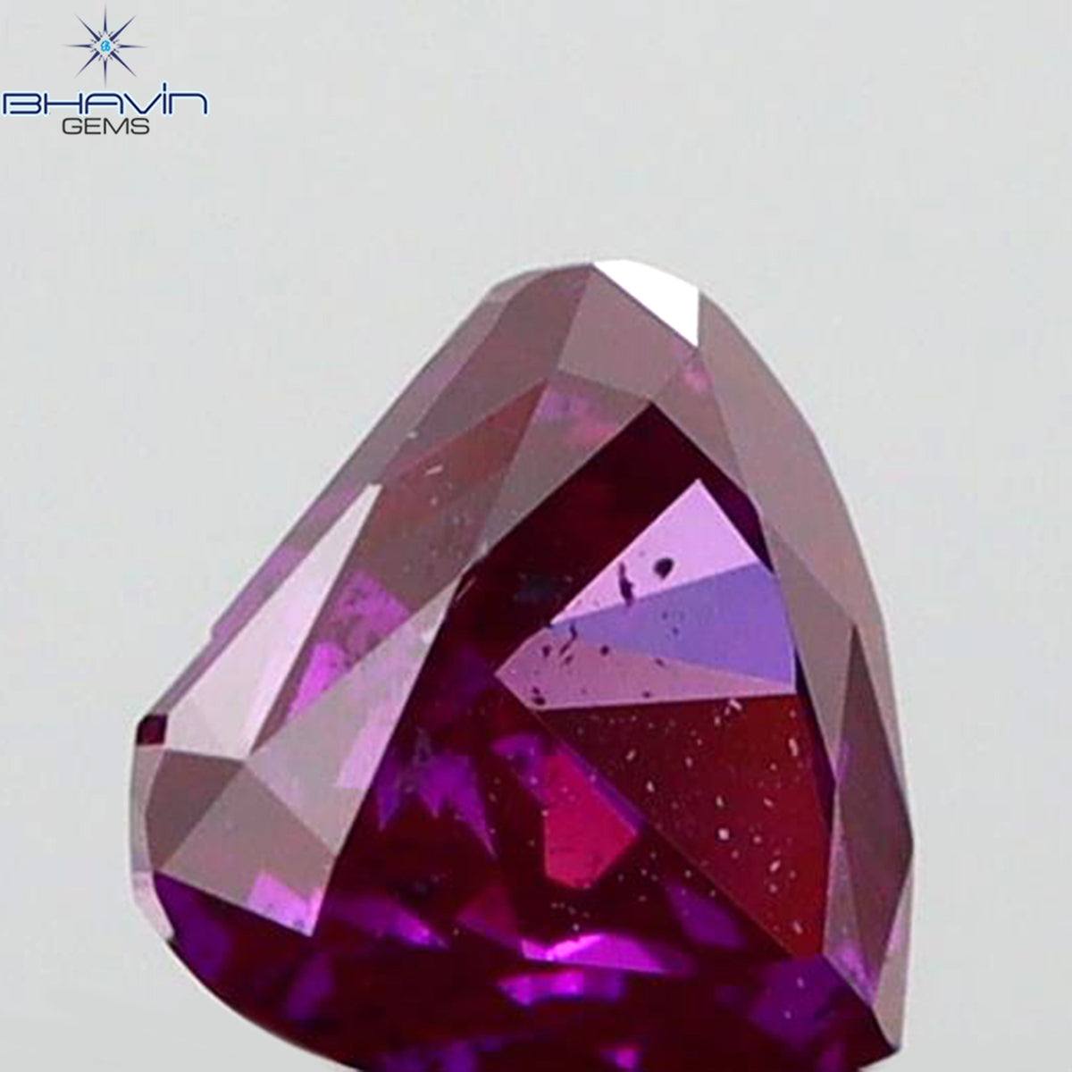 0.30 CT ハート シェイプ ピンク カラー ナチュラル ルース ダイヤモンド I1 クラリティ (4.23 MM)