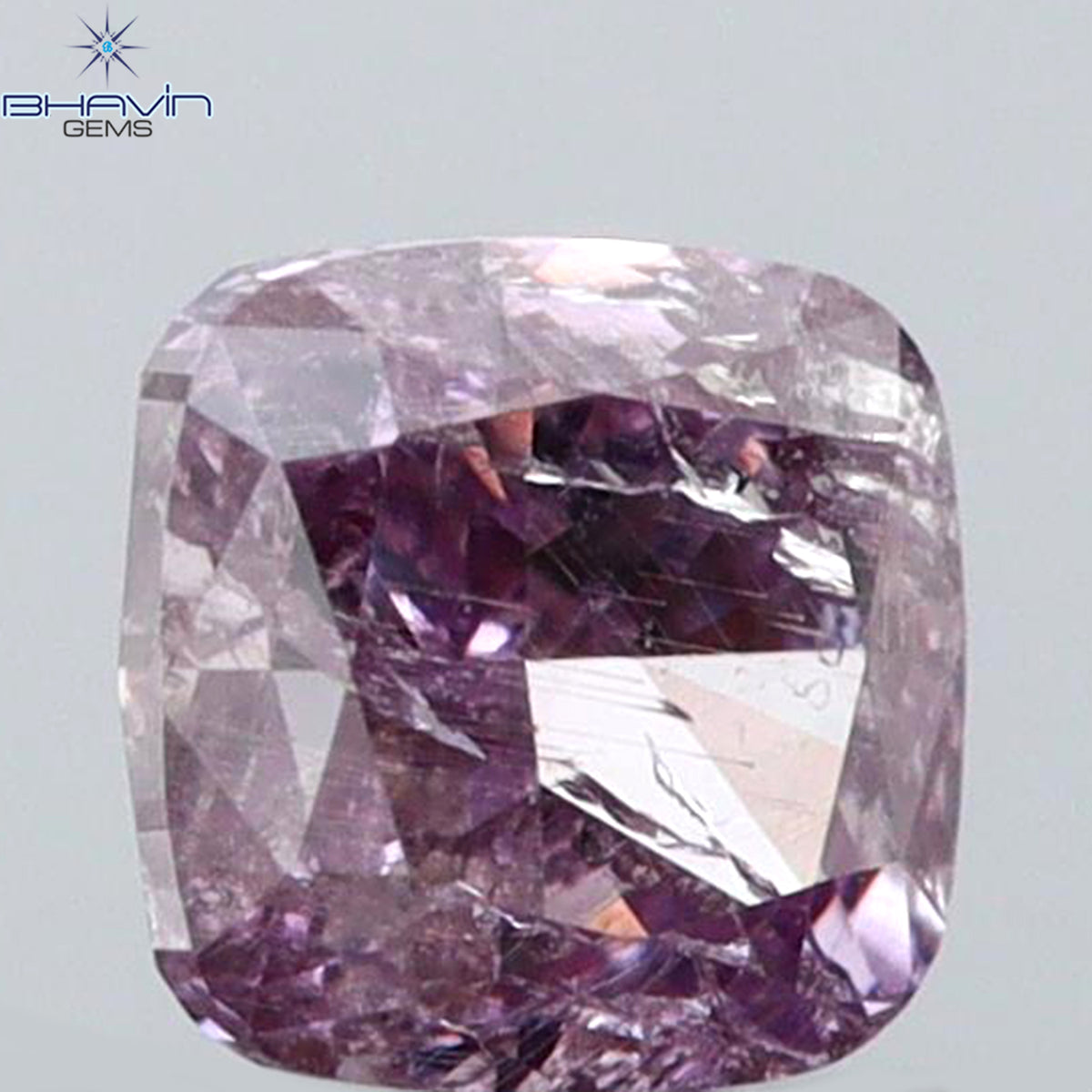 0.20 CT クッションシェイプ 天然ダイヤモンド ピンクカラー I1 クラリティ (3.14 MM)