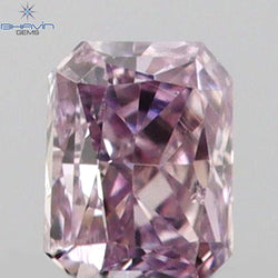 0.05 CT Radiant Shape Natural Diamond Pink Color VS2 Clarity (2.27 MM)