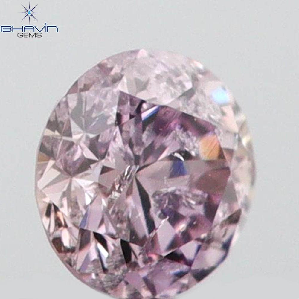 0.07 CT Round Shape Natural Diamond Pink Color SI2 Clarity (2.70 MM)