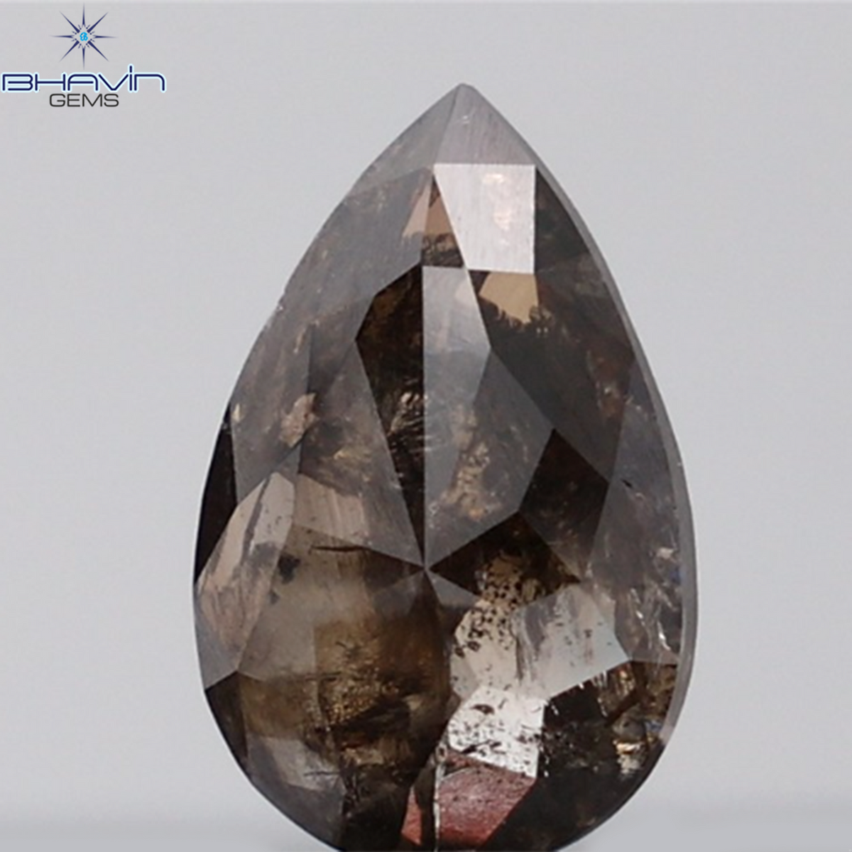 0.29 CT ペアシェイプ ナチュラル ダイヤモンド グリーン (カメレオン) カラー VS1 クラリティ (5.89 MM)