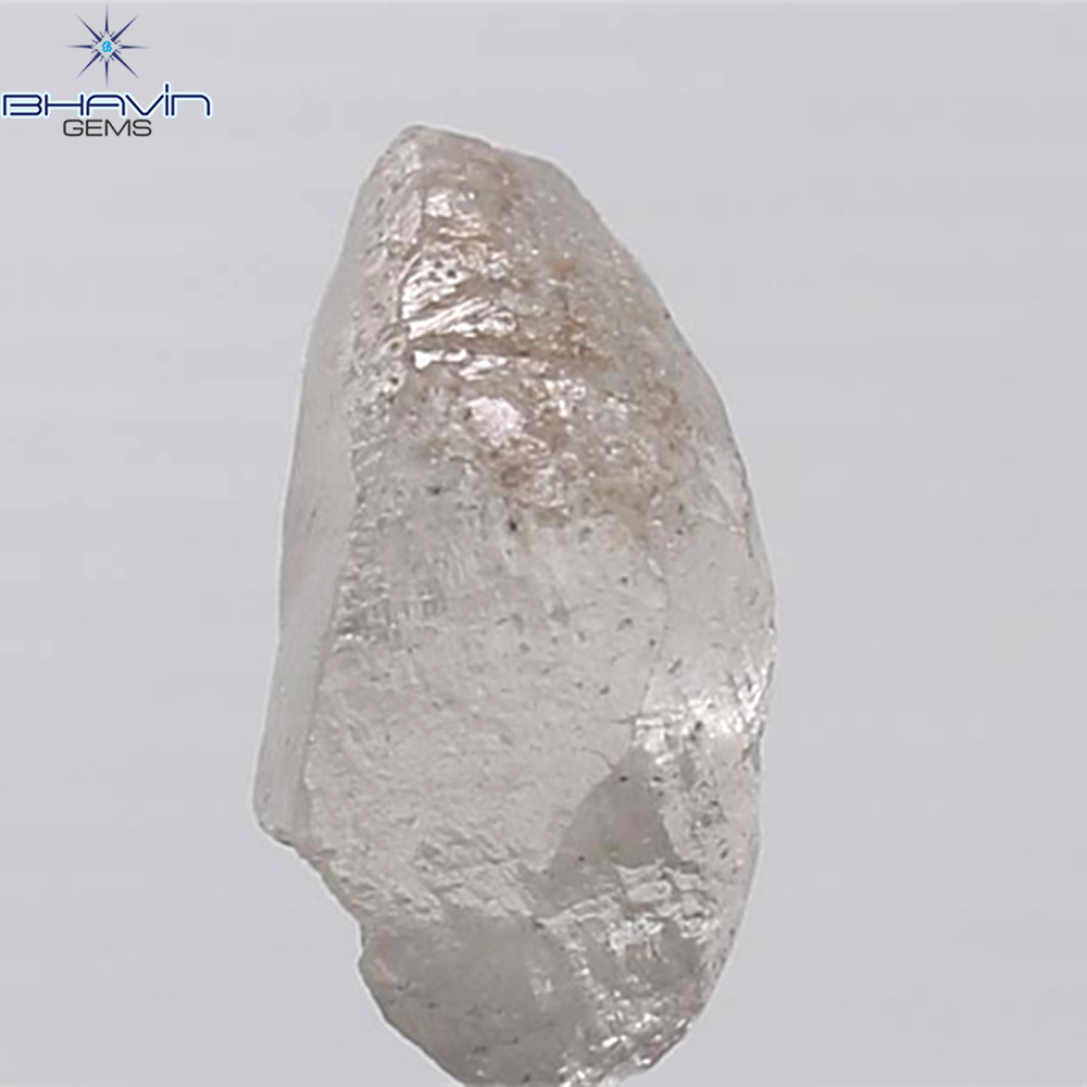 0.44 CT ラフシェイプ ナチュラル ダイヤモンド ブラック グレー (ソルト アンド パッパー) カラー I3 クラリティ (4.95 MM)