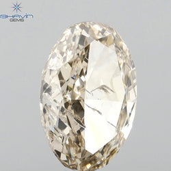 1.01 CT Oval Shape Natural Diamond Brown Color I1 Clarity (7.60 MM)