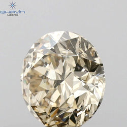 1.50 CT Round Shape Natural Loose Diamond Brown  Color VS2 Clarity (7.11 MM)