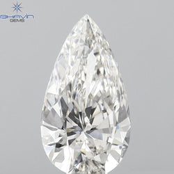 GIA Certified 1.01 CT Pear Diamond White (H) Color Natural Diamond (9.44 MM)