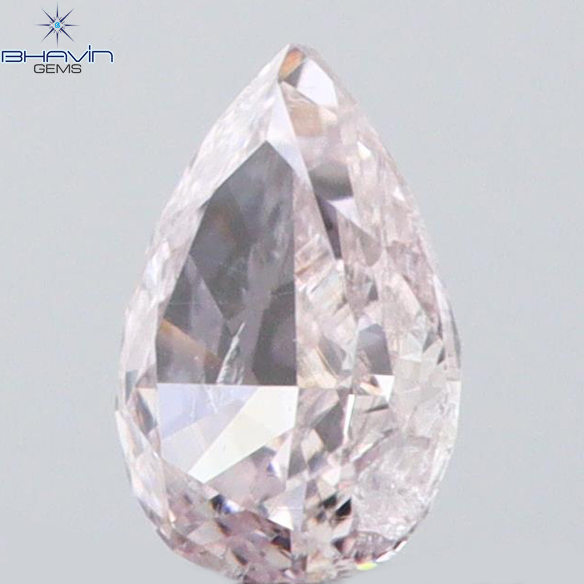0.08 CT ペアシェイプ ナチュラル ダイヤモンド ピンク色 VS1 クラリティ (3.45 MM)
