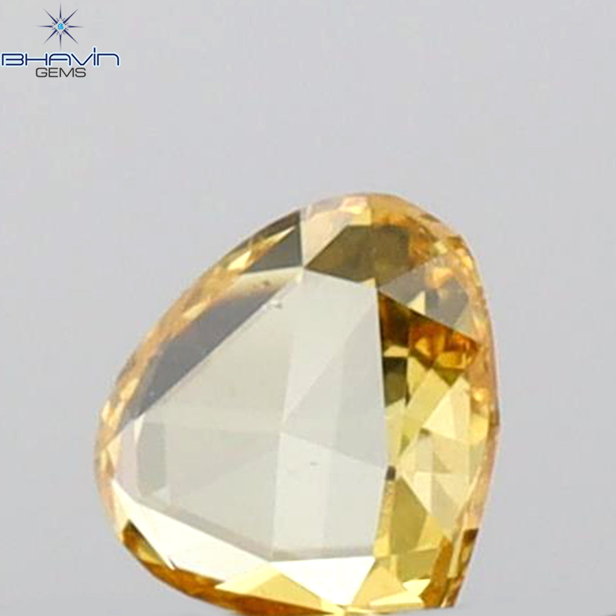 0.11 CT ハートシェイプ 天然ダイヤモンド オレンジカラー VS1 クラリティ (3.87 MM)