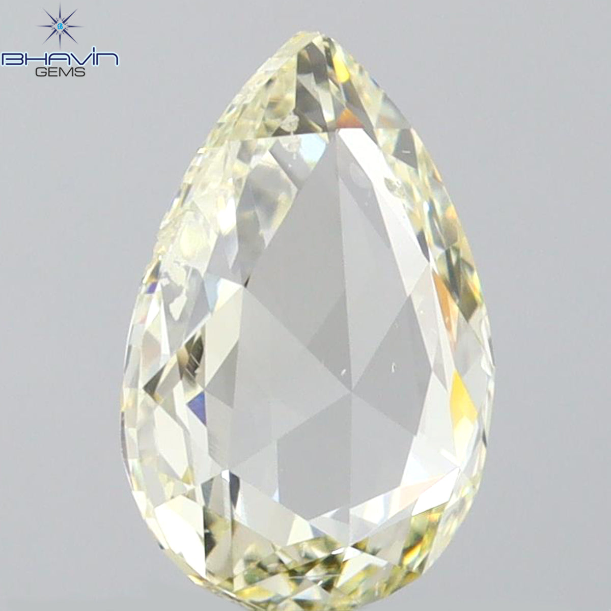 0.29 CT ペアシェイプ ナチュラル ダイヤモンド グリーン (カメレオン) カラー VS1 クラリティ (5.89 MM)