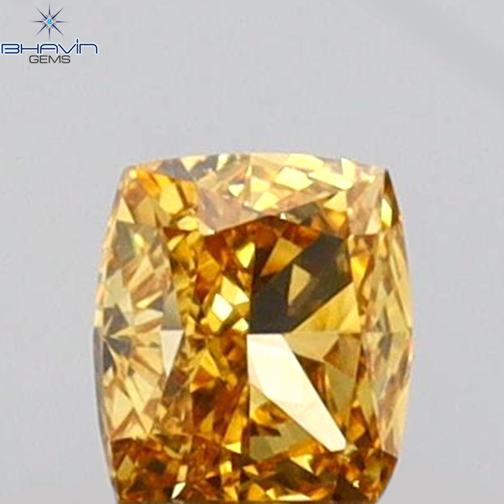 0.17 CT Cushion Shape Natural Diamond Orange Color VS1 Clarity (3.31 MM)