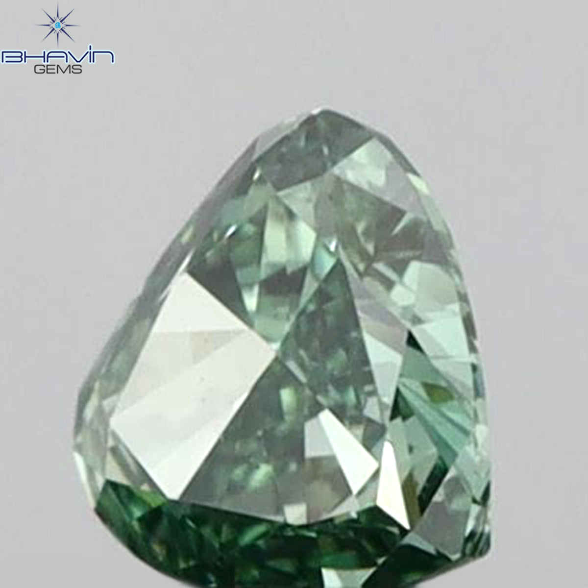 0.09 CT Natural Heart Diamond Enhanced Vivid Green Color Clarity VS1 (3.66 MM)