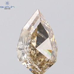 1.13 CT Kite Diamond Natural Brown Color SI Clarity (8.43 MM)