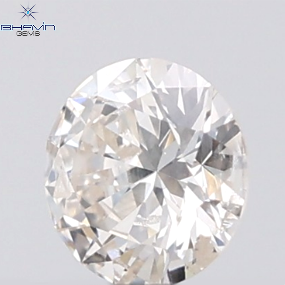 0.18 CT ラウンド ローズ カット シェイプ 天然ダイヤモンド ピンク色 I2 クラリティ (3.86 MM)
