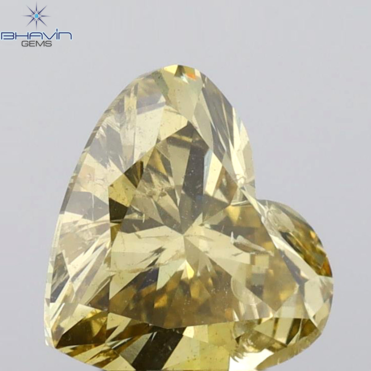 GIA Certified 2.01 CT Heart Diamond Brownish Yellow Color Natural Loose Diamond (8.29 MM)