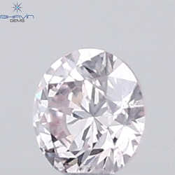 0.03 CT Round Natural Diamond Pink Color VS-SI Clarity