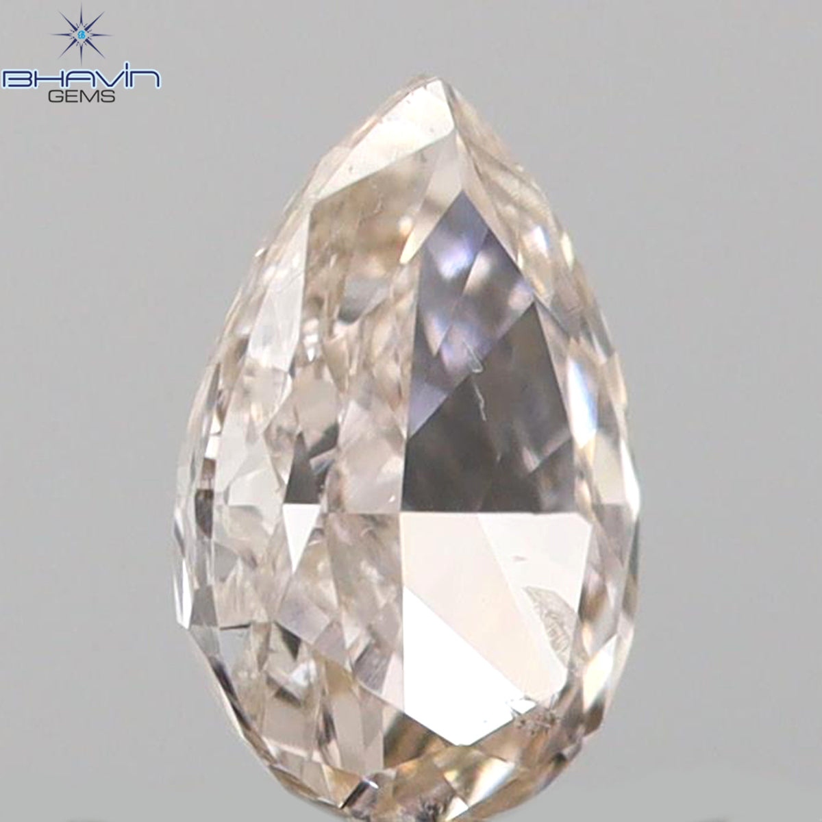 0.15 CT ペアシェイプ 天然ダイヤモンド ピンクカラー SI1 クラリティ (3.90 MM)
