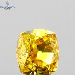 0.07 CT Cushion Shape Natural Loose Diamond Yellow Color VS1 Clarity (2.27 MM)