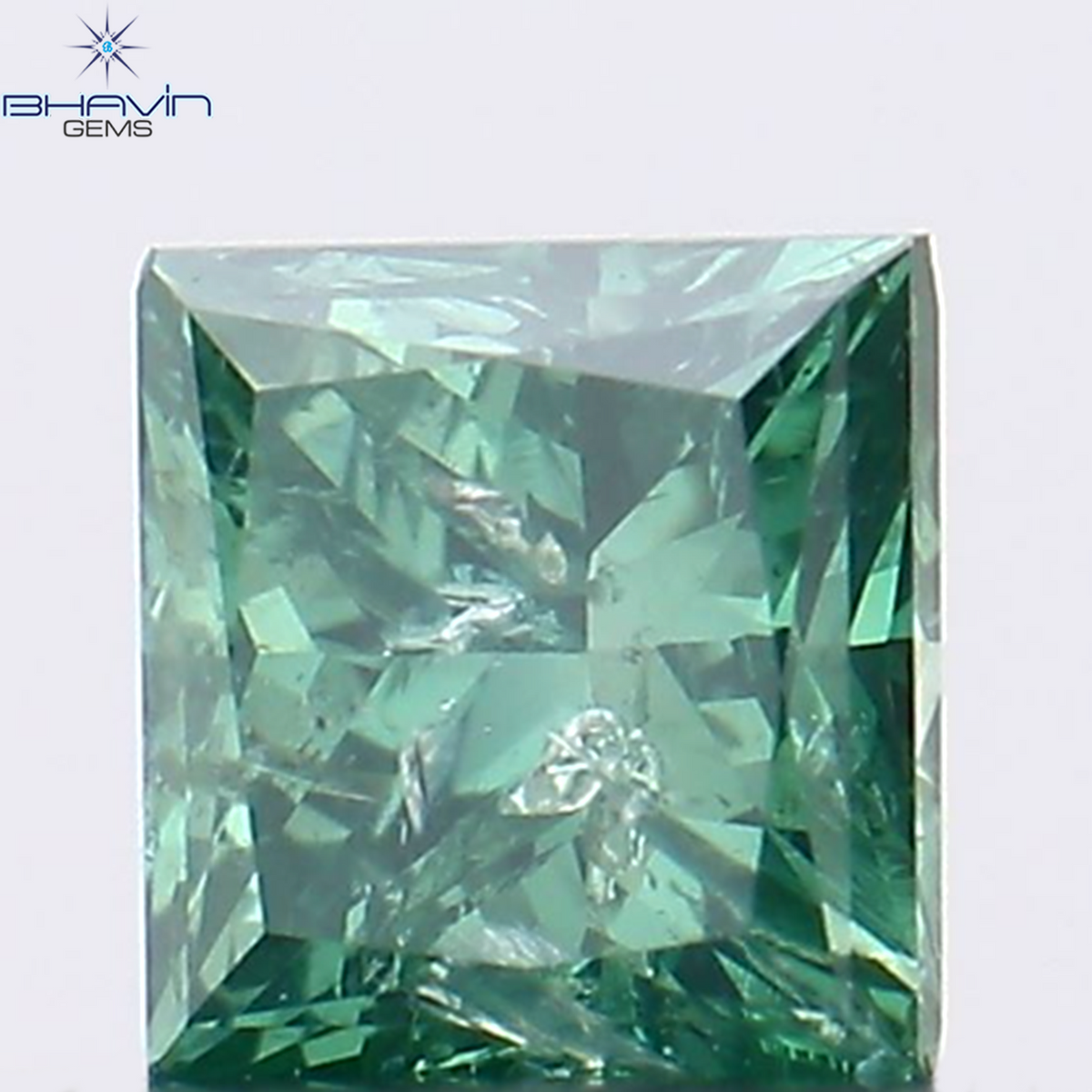 0.13 CT プリンセス シェイプ ナチュラル ダイヤモンド イエロー カラー SI1 クラリティ (2.71 MM )