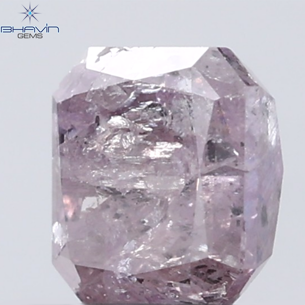 0.74 CT Radiant Diamond Natural Pink Color I3 Clarity (4.93 MM)