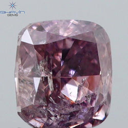 0.15 CT Cushion Shape Natural Diamond Pink Color I1 Clarity (3.09 MM)