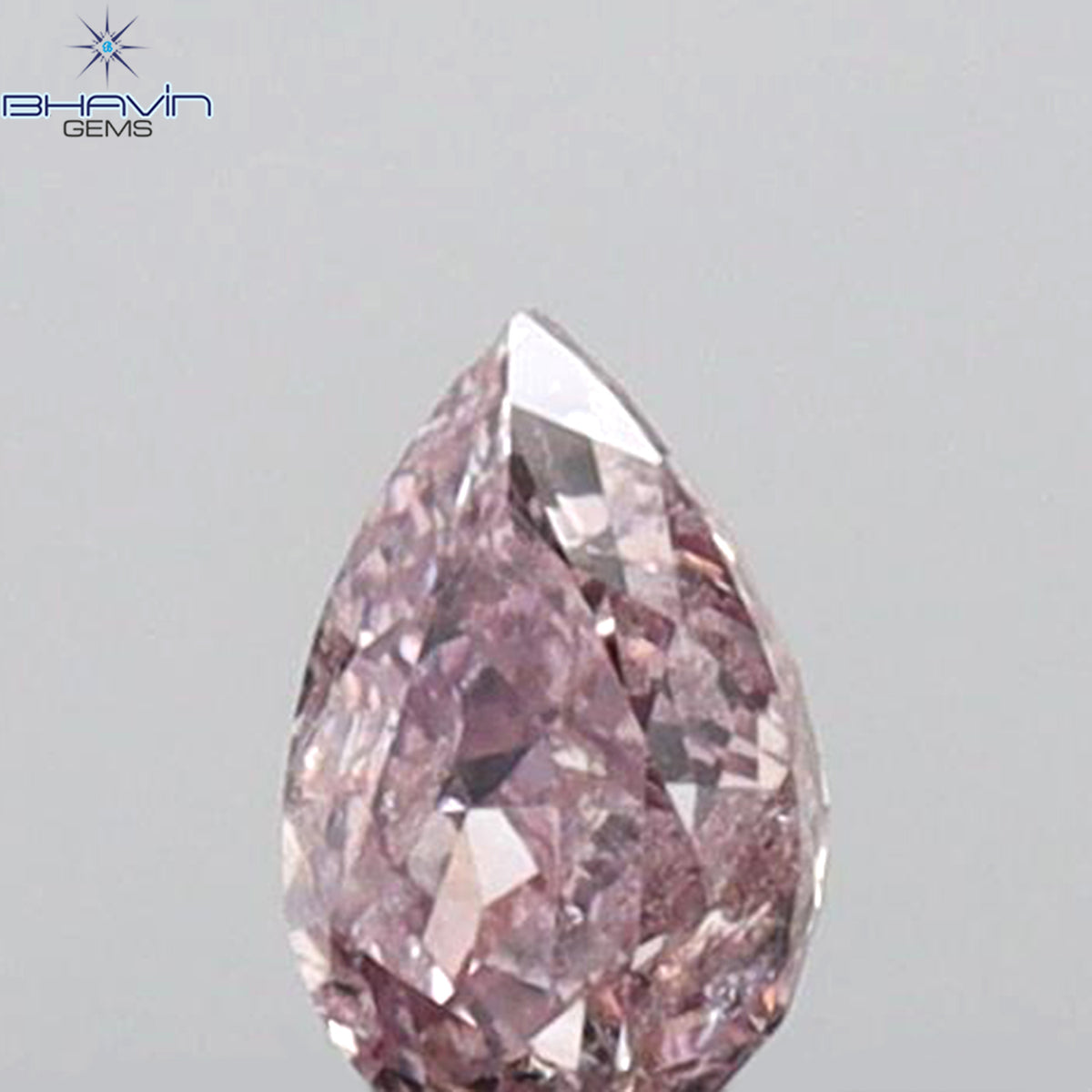 0.12 CT ペアシェイプ 天然ダイヤモンド ピンクカラー SI2 クラリティ (3.83 MM)
