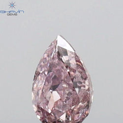 0.12 CT Pear Shape Natural Diamond Pink Color SI2 Clarity (3.83 MM)