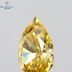 0.21 CT Pear Shape Natural Diamond Orange (Chameleon) Color VS1 Clarity (4.80 MM)