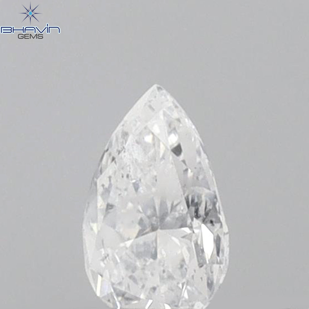 0.17 CT ペアシェイプ 天然ダイヤモンド ホワイトカラー SI2 クラリティ (4.36 MM)