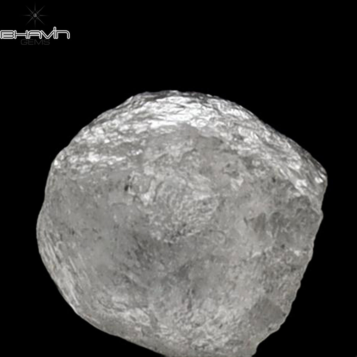 1.58 CT Natural Rough Diamond White Color Clarity I3 (5.55 MM)