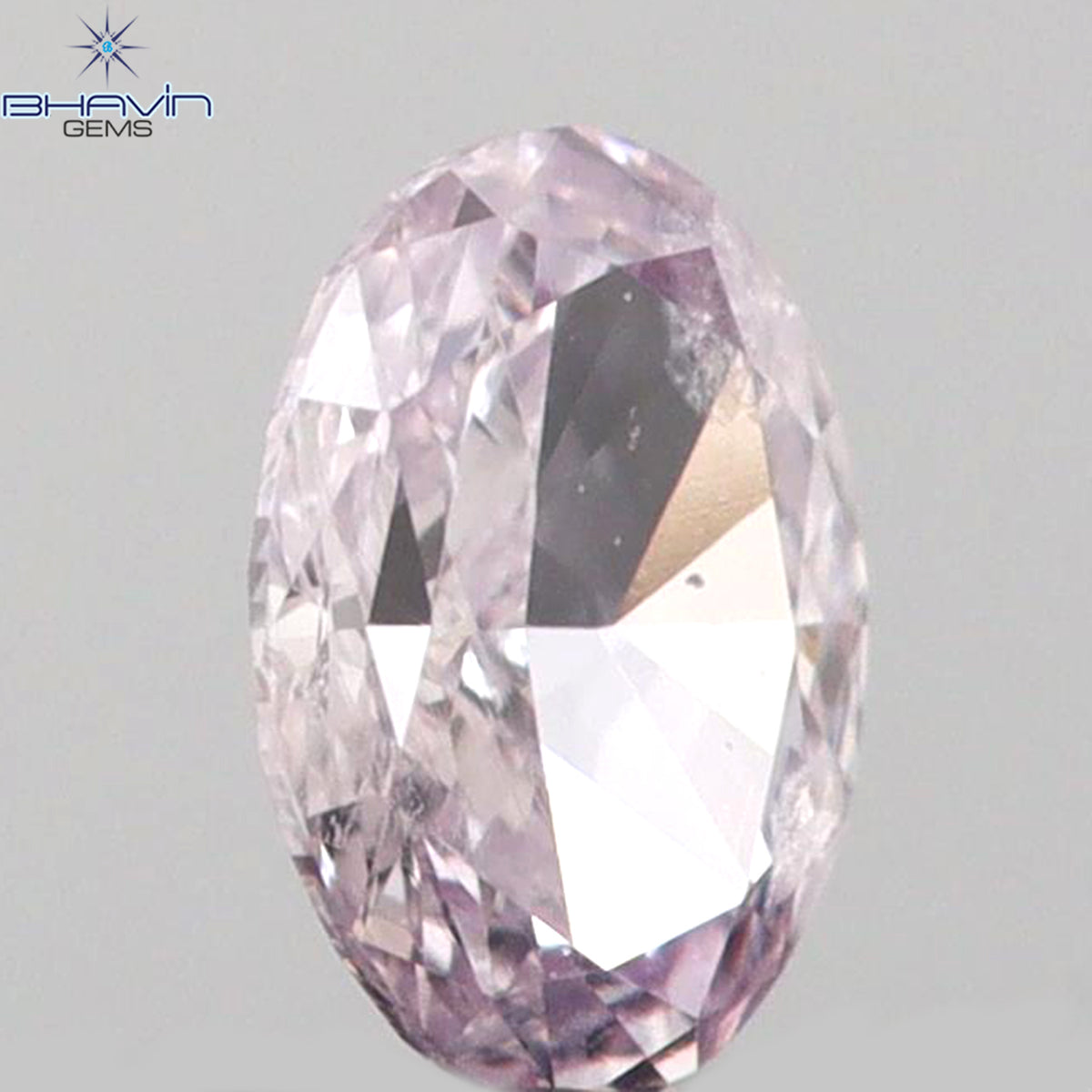 0.08 CT オーバルシェイプ 天然ダイヤモンド ピンクカラー SI1 クラリティ (3.31MM)
