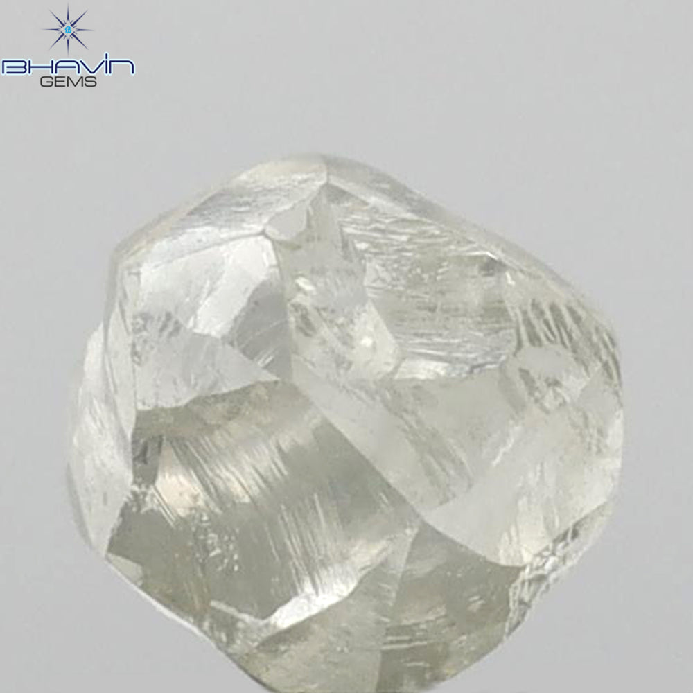 2.08 CT Rough Shape Natural Loose Diamond White (M) Color VS2 Clarity (6.57 MM)