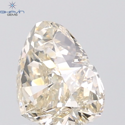 1.00 CT Heart Diamond Natural Brown Color VVS Clarity (7.14 MM)