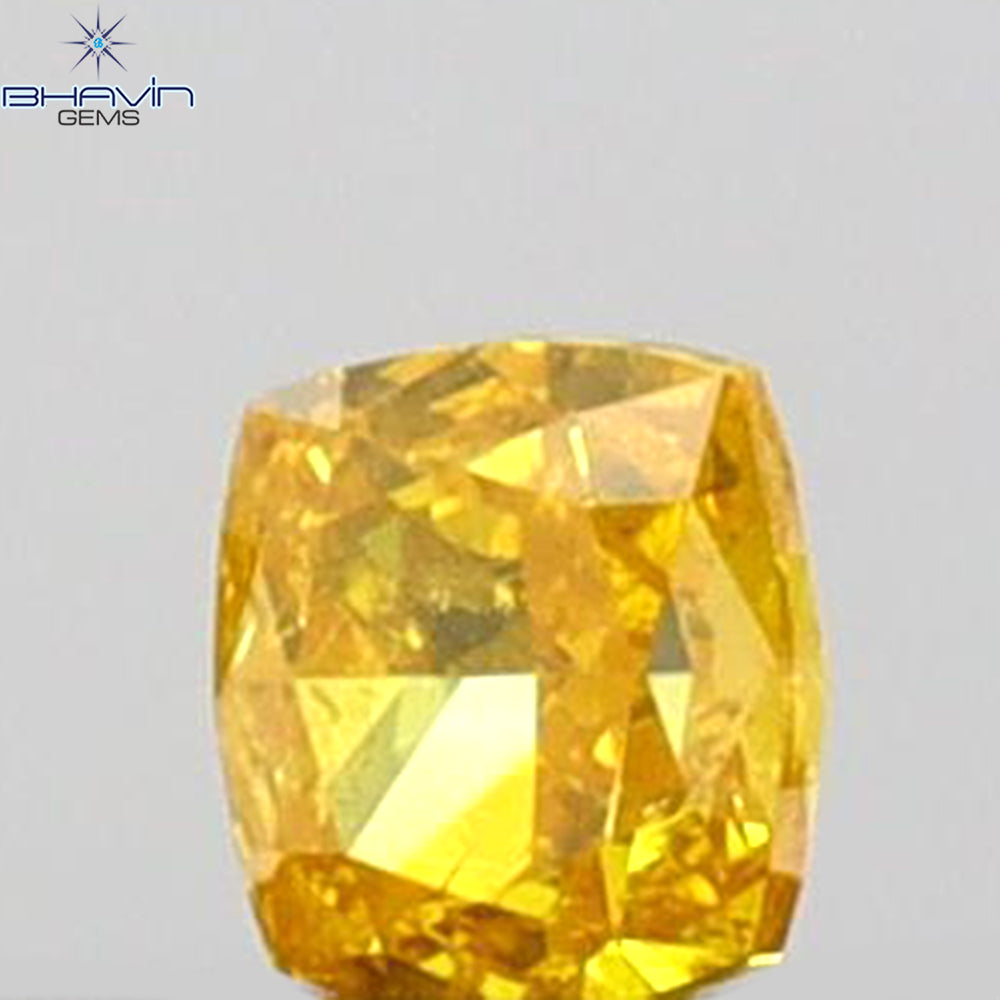 0.09 CT Cushion Shape Natural Loose Diamond Yellow Color SI2 Clarity (2.52 MM)