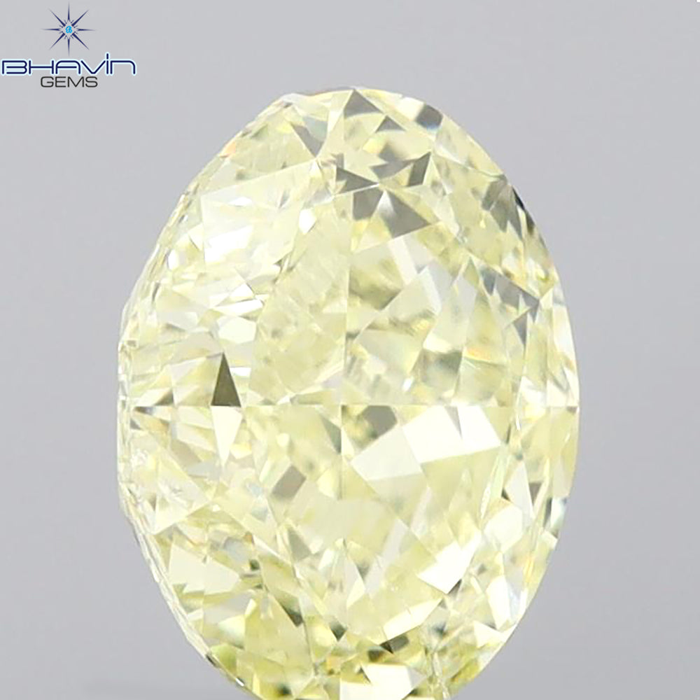 1.01 CT Oval Shape Natural Diamond Yellow Color I1 Clarity (7.00 MM)