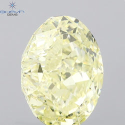 1.01 CT Oval Shape Natural Diamond Yellow Color I1 Clarity (7.00 MM)