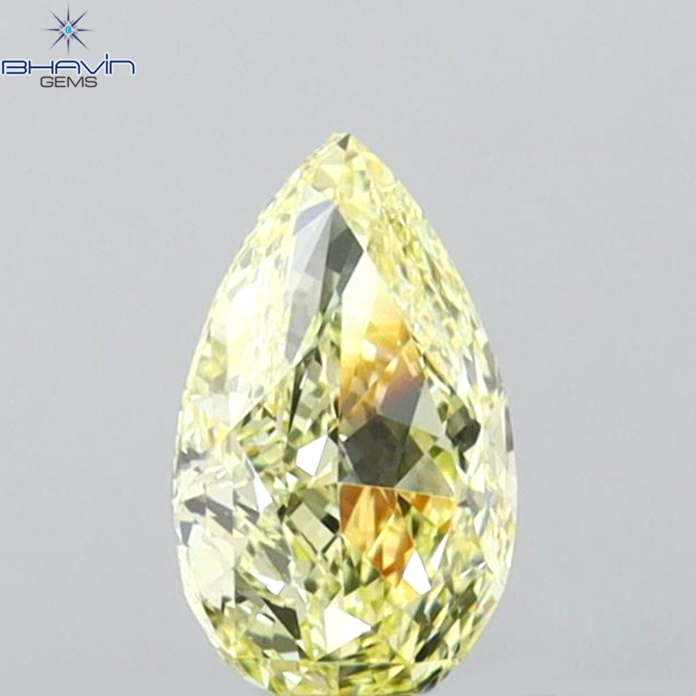 GIA Certified 0.71 CT Pear Diamond Yellow Color Natural Loose Diamond (7.35 MM)