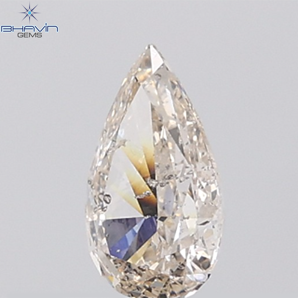 0.90 CT Pear Diamond Natural White Color SI2 Clarity (8.21 MM)