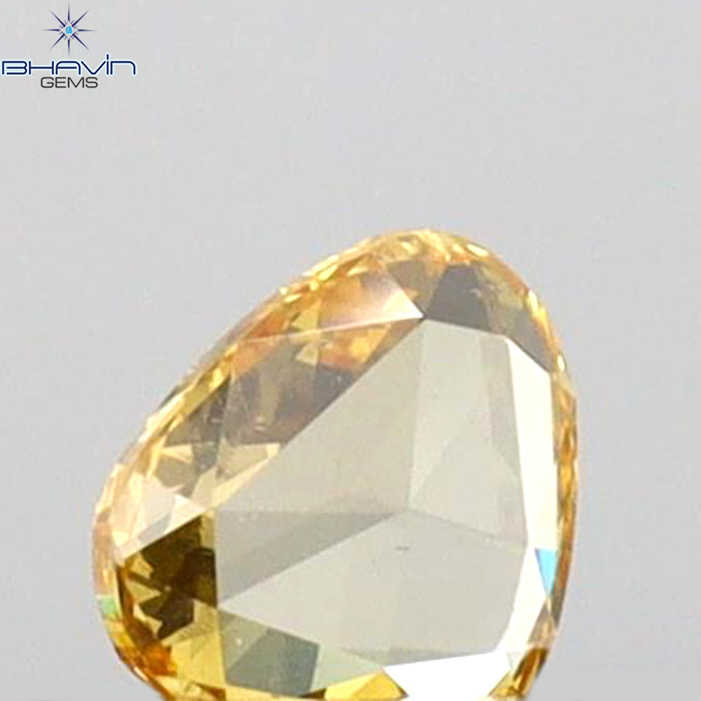 0.11 CT Heart Shape Natural Diamond Orange Color VS1 Clarity (3.85 MM)