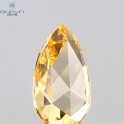 0.17 CT Pear Shape Natural Diamond Orange Color VS1 Clarity (4.80 MM)