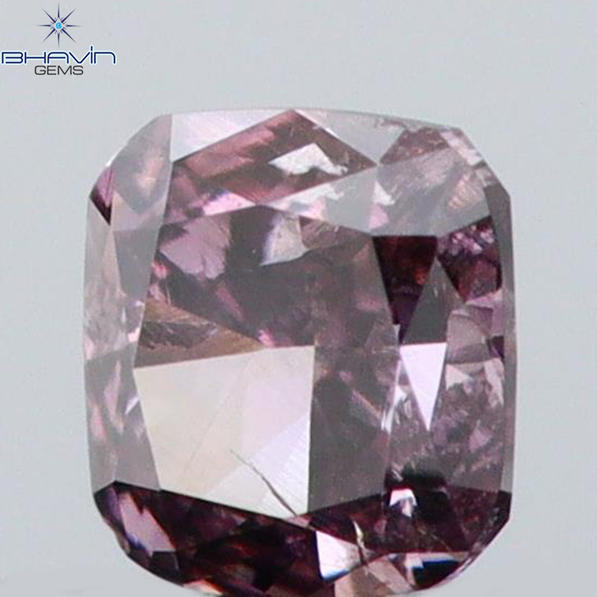 0.09 CT クッションシェイプ 天然ダイヤモンド ピンクカラー SI2 クラリティ (2.42 MM)