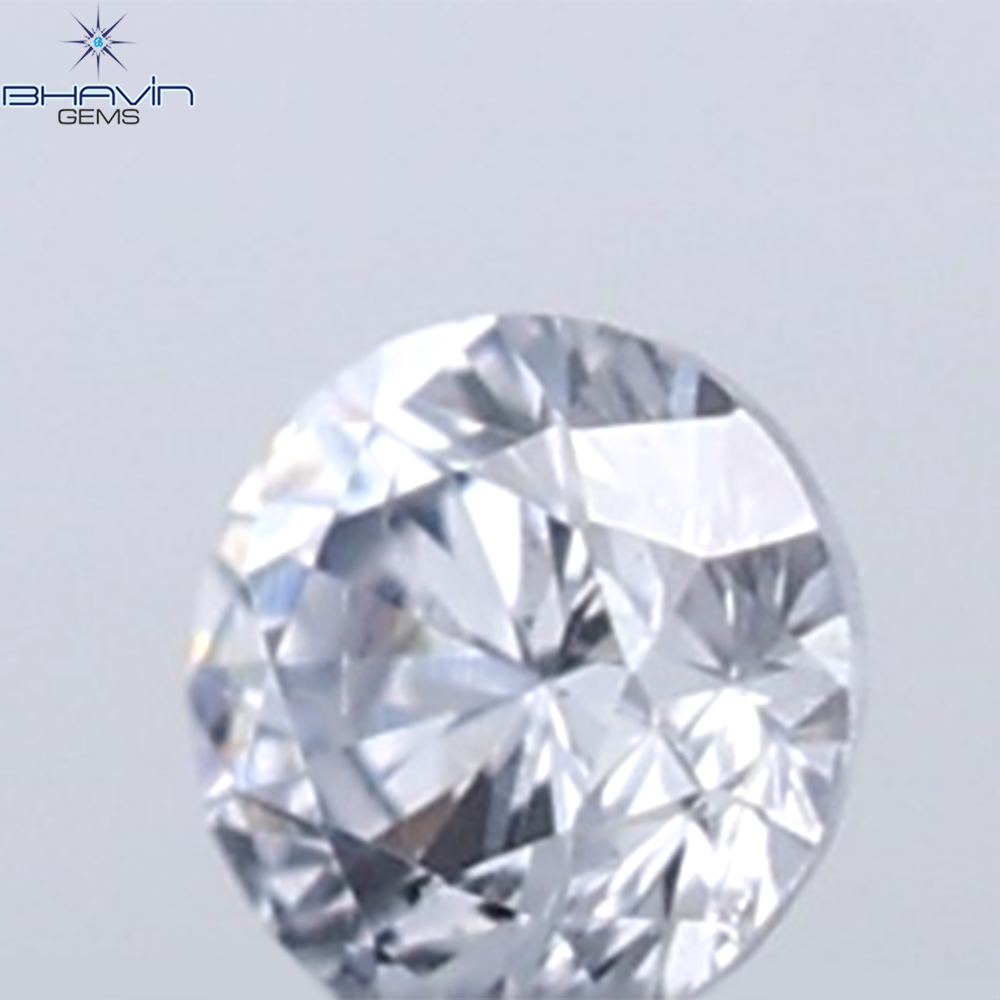 0.02 CT Round Cut Natural Diamond Grey Blue Color VS2 Clarity