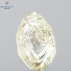 1.95 CT Rough Shape Natural Loose Diamond Yellow Color SI1 Clarity (8.45 MM)